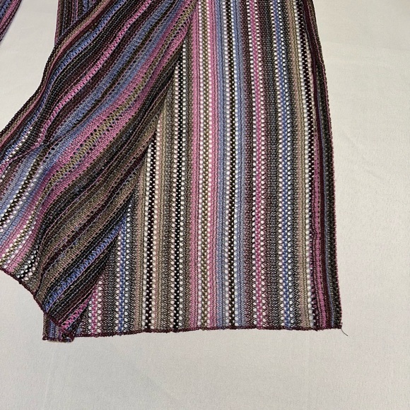 Becca • Cover Up Womens Large Red/Purple Pants Knit Crochet Beach Swim Tassel - Picture 3 of 8